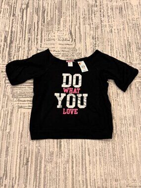 NEW "Miss Popular" girl's size 14/16 black Denny's Boutique top MSRP $32.50